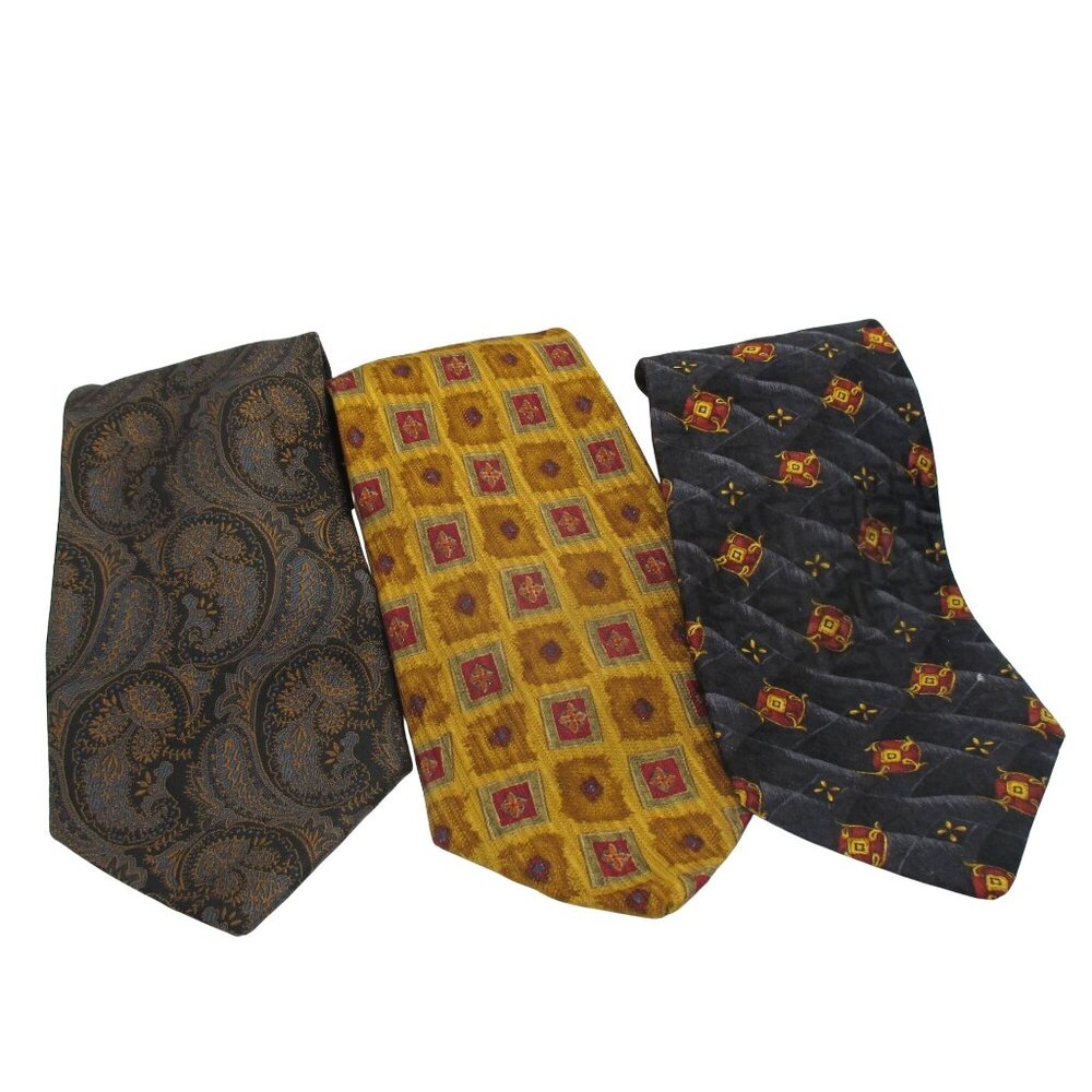 Robert Talbott Best Of Class 100% Silk Ties Neckties Hand Sewn Set of 3 Luxury